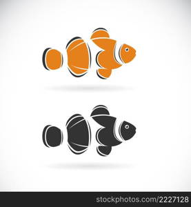 Vector of clownfish design on white background. Easy editable layered vector illustration. Undersea animals.