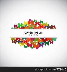 Vector of colorful butterflies banners design isolated on white background. Animal. Insect. Easy editable layered vector illustration.