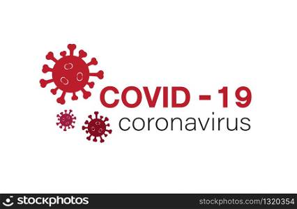Vector of Covid-19 Coronavirus concept on white background. Novel coronavirus outbreak. Covid-19 Icons or logos. Easy editable layered vector illustration.
