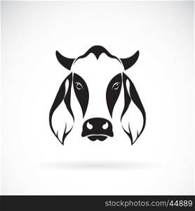 Vector of cow head design on white background. Cow logo