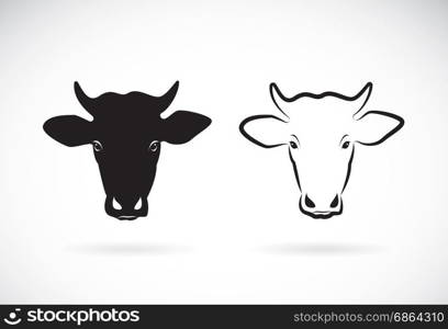 Vector of cow head design on white background. Farm Animal.
