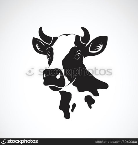 Vector of cow head design on white background, Farm animal, Vect. Vector of cow head design on white background, Farm animal, Vector illustration. Easy editable layered vector illustration.
