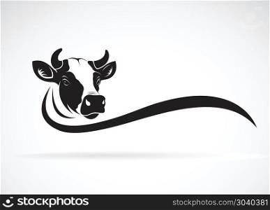 Vector of cow head design on white background, Farm animal, Vect. Vector of cow head design on white background, Farm animal, Vector illustration. Easy editable layered vector illustration.