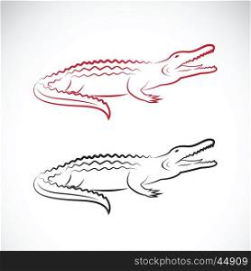 Vector of crocodile design on white background. Wild Animals.