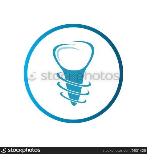 vector of  Dental implant logo and symbol design template