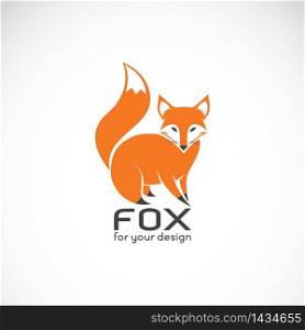 Vector of fox design on white background. Wild Animals. Fox logos or icons. Easy editable layered vector illustration.