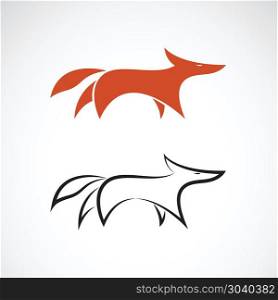 Vector of fox design on white background, Wild Animals, Vector i. Vector of fox design on white background, Wild Animals, Vector illustration. Easy editable layered vector illustration.
