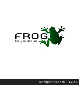 Vector of frog design on white background. Amphibian. Animal. Frog logo or Icon. Easy editable layered vector illustration.