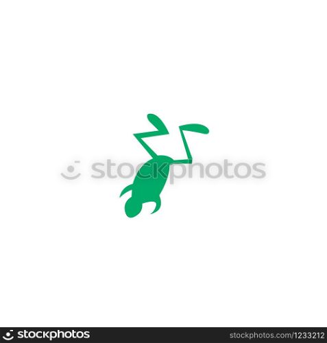 Vector of frog design on white background. Amphibian. Animal. Frog logo or Icon.