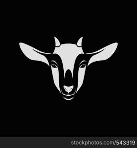 Vector of goat head design on a white background, Animal farm. Goat logo or icon. Easy editable layered vector illustration.