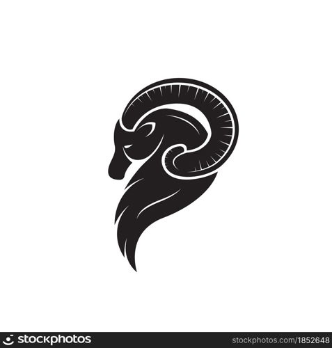 Vector of goat head design on white background. Easy editable layered vector illustration. Wild Animals.