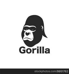Vector of gorilla face design on white background. Easy editable layered vector illustration. Wild Animals.
