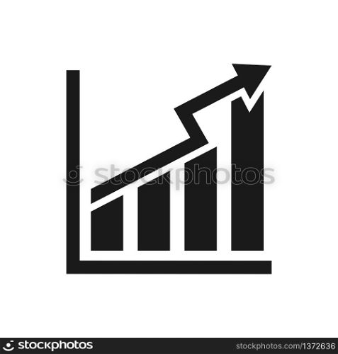 vector of graph icon in trendy flat style
