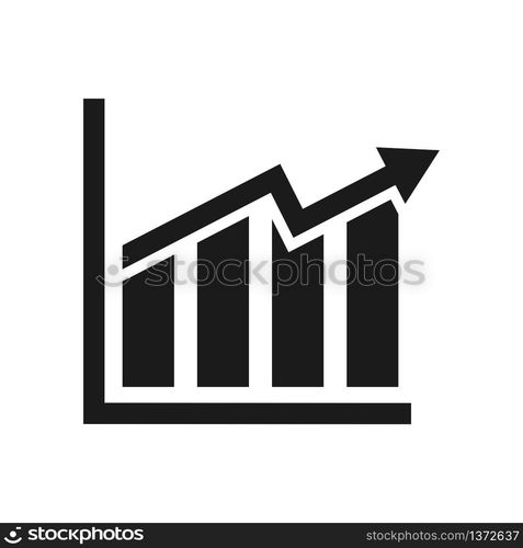 vector of graph icon in trendy flat style