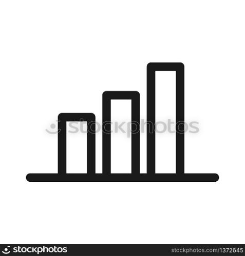 vector of graph icon in trendy flat style