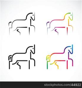 Vector of horse design on a white background