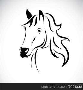 Vector of horse head design on a white background. Wild Animals. Easy editable layered vector illustration.