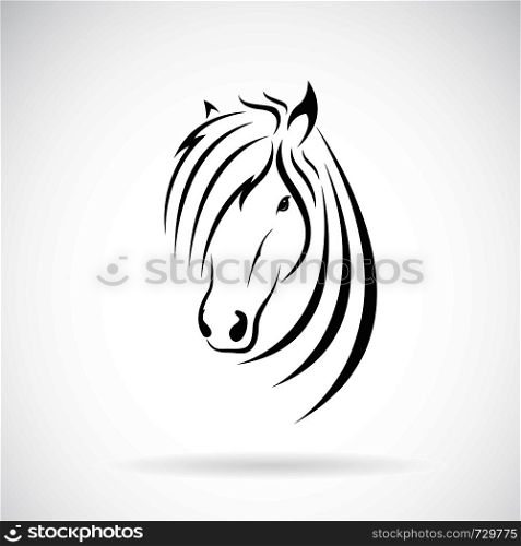 Vector of horse head design on a white background. Wild Animals. Horse logo or icon. Easy editable layered vector illustration.