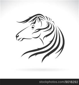 Vector of horse head design on white background. Easy editable layered vector illustration. Wild animals.