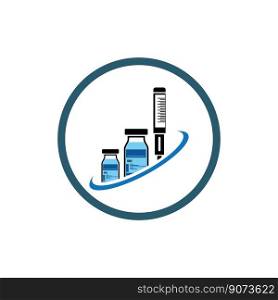 vector of insulin injection logo and symbol illustration simple design element