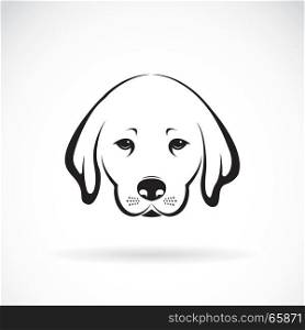Vector of Labrador dog head on white background, Pet Animal.