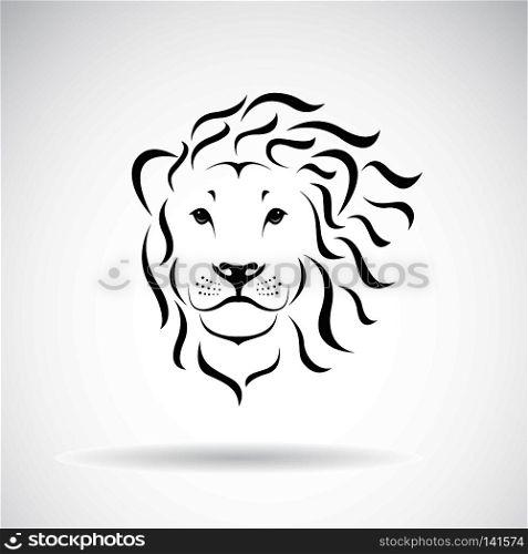 Vector of lion head design on a white background. Wild Animals. Easy editable layered vector illustration.