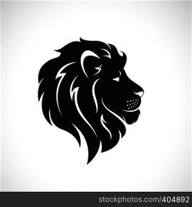 Vector of male lion head design on a white background., Wild Animals. Easy editable layered vector illustration.