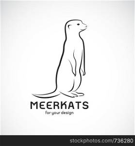 Vector of meerkats design on white background. Wild Animals. Meerkats logo or icon. Easy editable layered vector illustration.