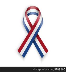 Vector of Netherlands Flag. Vector of Netherlands Flag. Patriotic ribbon. Blue and red