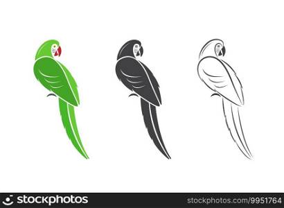 Vector of parrot design on white background. Easy editable layered vector illustration. Wild Animals.