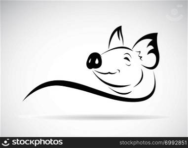 Vector of pig head design on white background. Animal farm. Easy editable layered vector illustration.