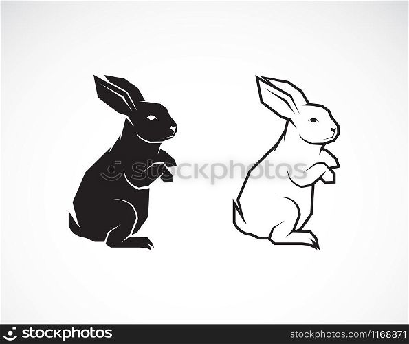 Vector of rabbit design on white background. Wild Animals. Easy editable layered vector illustration.