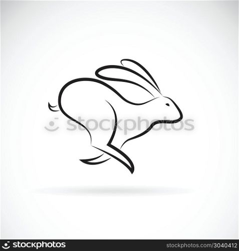 Vector of rabbit is running on white background. Wild Animals. B. Vector of rabbit is running on white background. Wild Animals. Black bunny. Easy editable layered vector illustration.