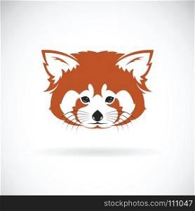 Vector of red panda head design on white background. Wild Animals. Vector illustration.