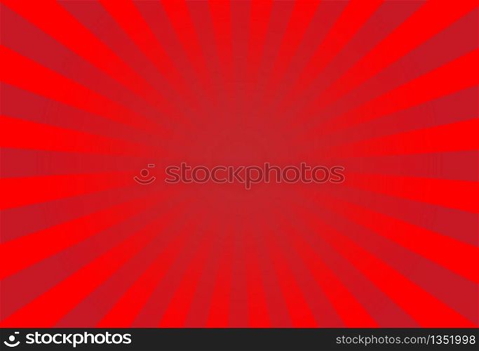 vector of red sun burst ray background with blank copy space