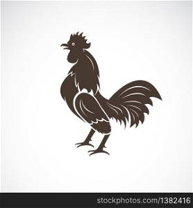 Vector of rooster or cock design on white background. Farm Animal. Chicken logos or icons. Easy editable layered vector illustration.
