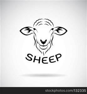Vector of sheep head design on white background. Wild Animals. Easy editable layered vector illustration.