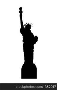 Vector of silhouette statue of liberty