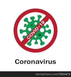 Vector of stop covid-19 sign & symbol on white background. Novel coronavirus outbreak. Easy editable layered vector illustration.