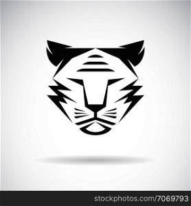 Vector of tiger face design on white background. Wild Animals. Tiger logo or icon. Easy editable layered vector illustration.