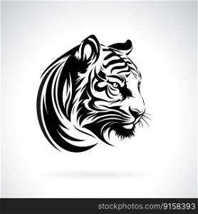 Vector of tiger head design on white background. Easy editable layered vector illustration. Wild Animals.