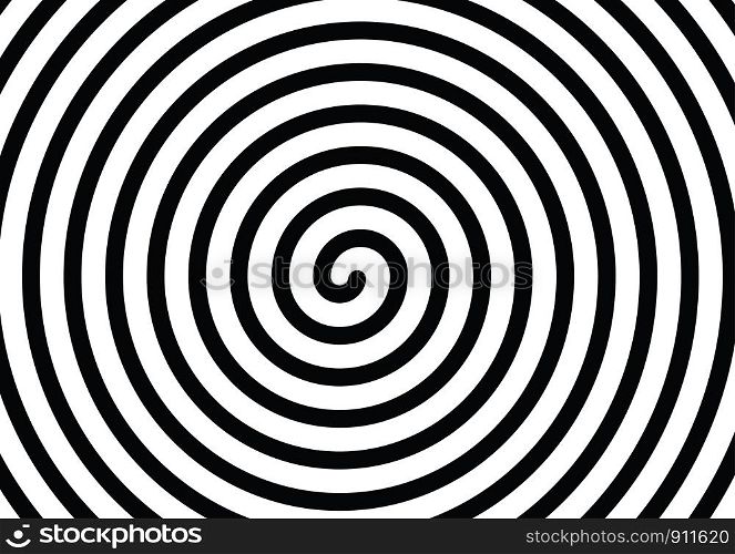 vector of twisted circle black and white optical illusion