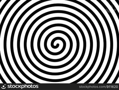 vector of twisted circle black and white optical illusion