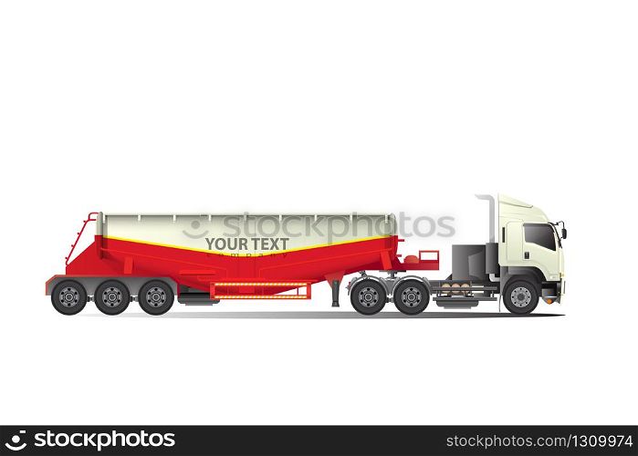 Vector oil truck In the category of land transport vehicles.We can add text that we would like to promote.