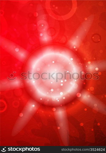 Vector orange shiny background