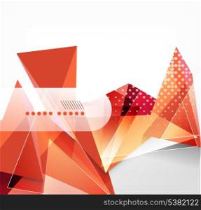 Vector orange triangle geometric shape background
