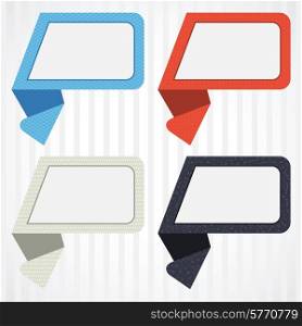 Vector origami background. Banner and speech bubbles.. Vector origami background. Banner and speech bubbles