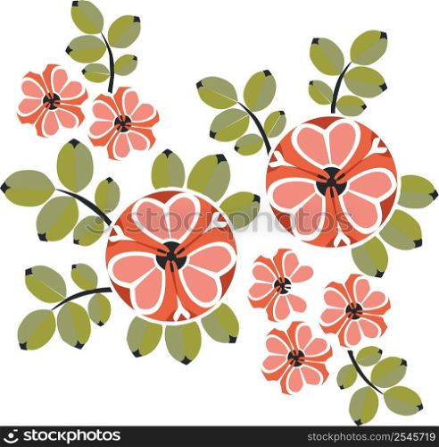 Vector. Ornament flower in color 12