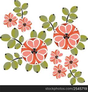 Vector. Ornament flower in color 12