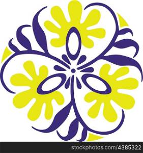 Vector. Ornament flower in color 13